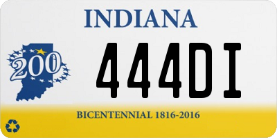 IN license plate 444DI