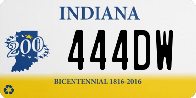 IN license plate 444DW