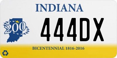 IN license plate 444DX