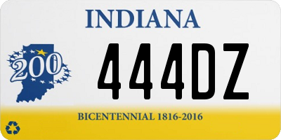 IN license plate 444DZ