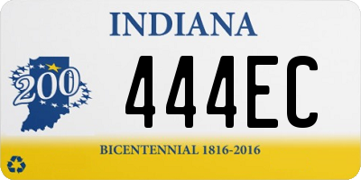 IN license plate 444EC