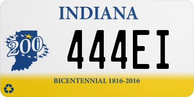 IN license plate 444EI