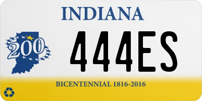 IN license plate 444ES