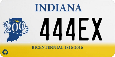 IN license plate 444EX