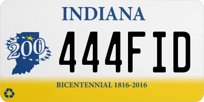 IN license plate 444FID