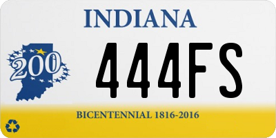 IN license plate 444FS