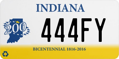 IN license plate 444FY