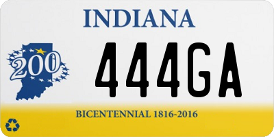 IN license plate 444GA