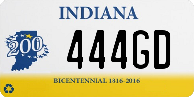 IN license plate 444GD