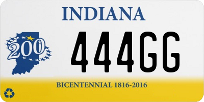 IN license plate 444GG