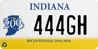 IN license plate 444GH