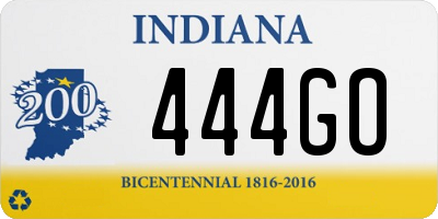 IN license plate 444GO