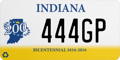 IN license plate 444GP