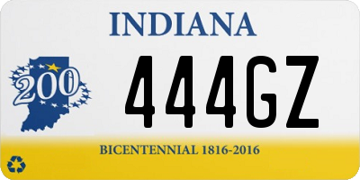 IN license plate 444GZ