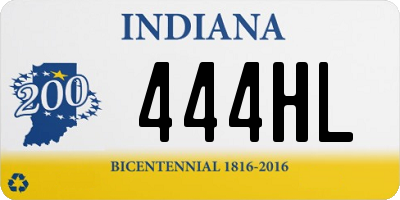 IN license plate 444HL