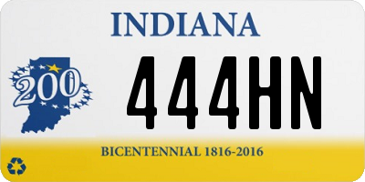 IN license plate 444HN