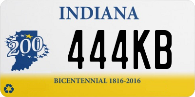 IN license plate 444KB