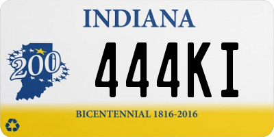 IN license plate 444KI