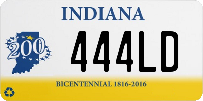 IN license plate 444LD