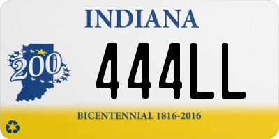 IN license plate 444LL