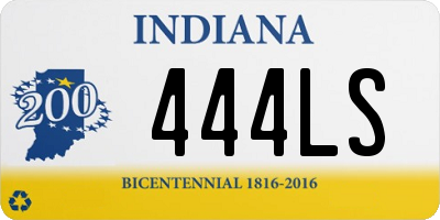 IN license plate 444LS