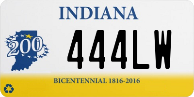 IN license plate 444LW