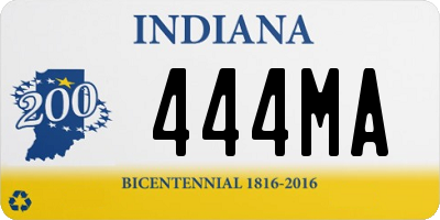 IN license plate 444MA