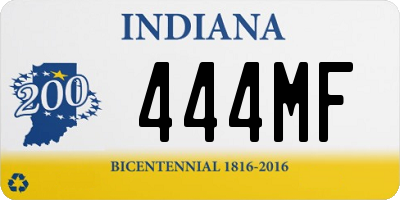 IN license plate 444MF