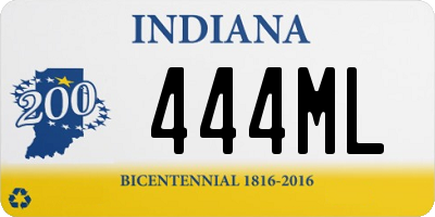 IN license plate 444ML