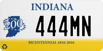 IN license plate 444MN