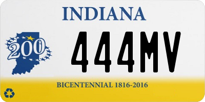 IN license plate 444MV