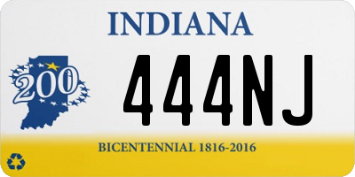 IN license plate 444NJ