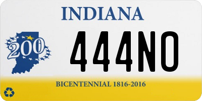 IN license plate 444NO