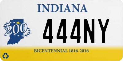 IN license plate 444NY