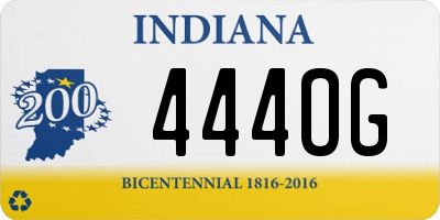 IN license plate 444OG