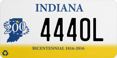 IN license plate 444OL