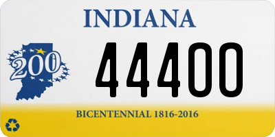 IN license plate 444OO