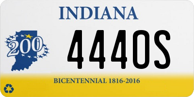 IN license plate 444OS