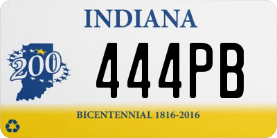 IN license plate 444PB