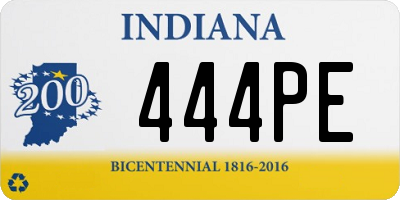 IN license plate 444PE