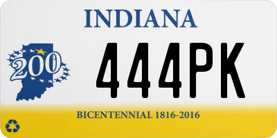 IN license plate 444PK