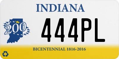 IN license plate 444PL