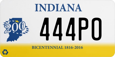 IN license plate 444PO