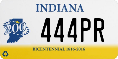 IN license plate 444PR