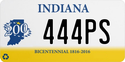 IN license plate 444PS