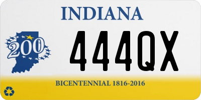 IN license plate 444QX