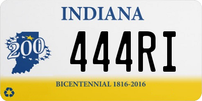 IN license plate 444RI