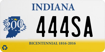 IN license plate 444SA