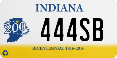 IN license plate 444SB