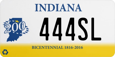 IN license plate 444SL